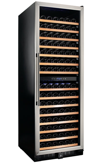 Smith & Hanks 166 Bottle Dual Zone Stainless Steel Wine Refrigerator RE100004