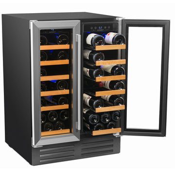 Smith & Hanks 40 Bottle Dual Zone Under Counter Wine Cooler RE100008