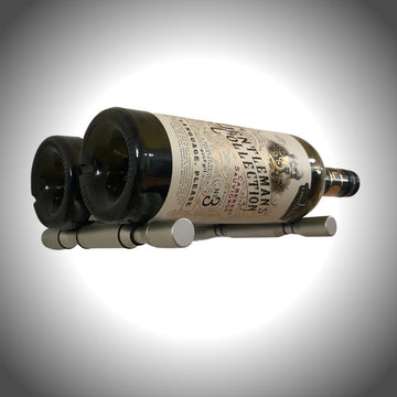 Kings Bottle Wall Mounted Wine Peg Set | 2-Bottle Label-Forward Display WPH02S