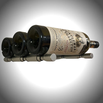 Kings Bottle Wall Mounted Wine Peg Set | 3-Bottle Label-Forward Display WPH03S