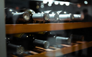 wine bottles stored in fridge