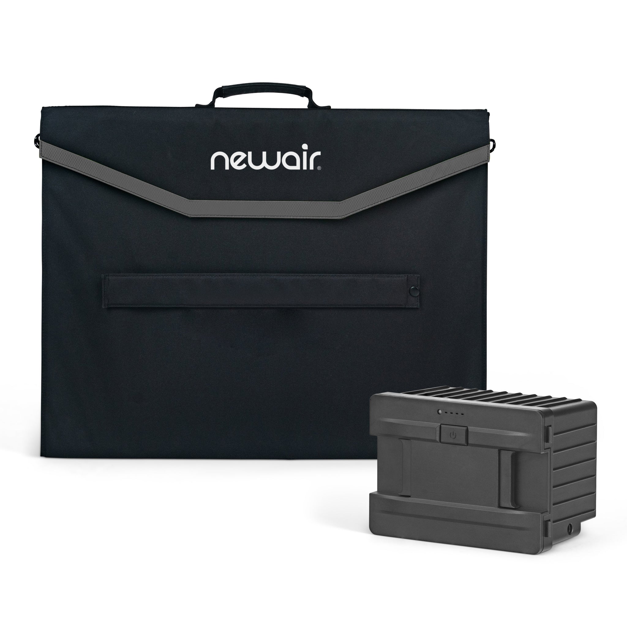 Newair Solar Generator Kit with 100W Solar Panel and 173W Removeable/Rechargeable Lithium Battery, Connects to DC 12V/24V Electric Car Fridge and Freezer