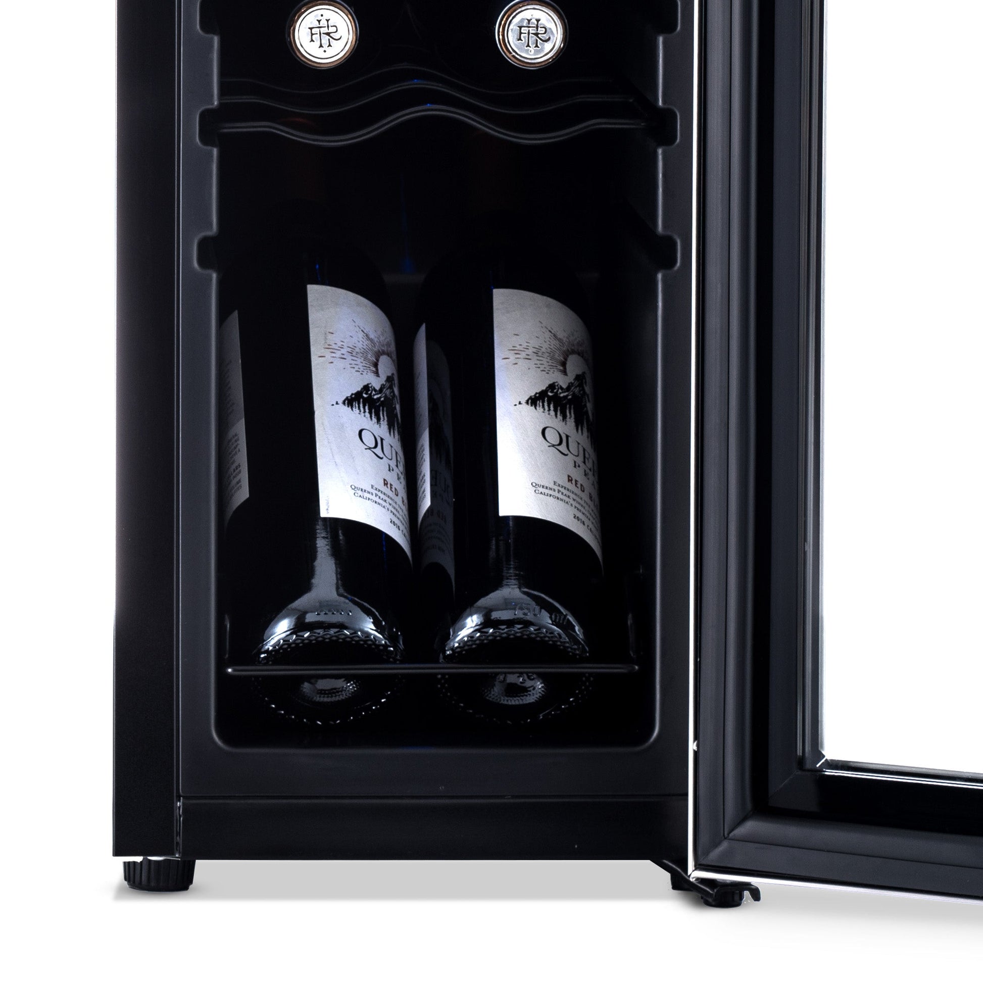 Newair 12 Bottle Wine Cooler Refrigerator, Freestanding Wine Fridge with Stainless Steel & Double-Layer Tempered Glass Door, Quiet Compressor Cooling for Reds, Whites, and Sparkling Wine, 41F-64F Digital Temperature Control, Removable & Adjustable Racks