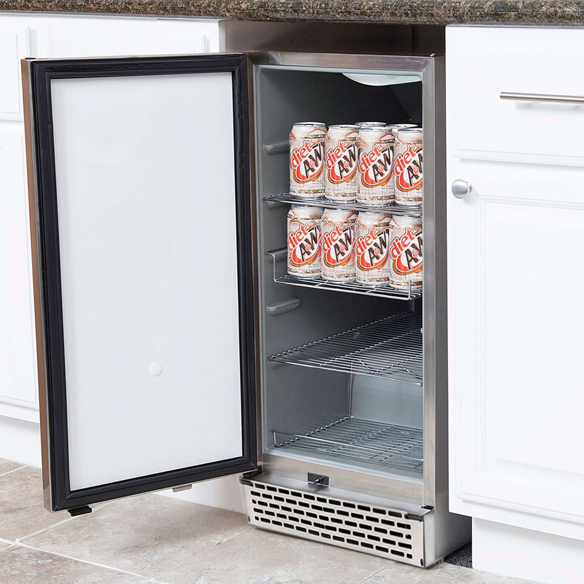 Whynter BOR-326FS Energy Star Stainless Steel 3.2 cu. ft. Indoor/Outdoor Beverage Refrigerator