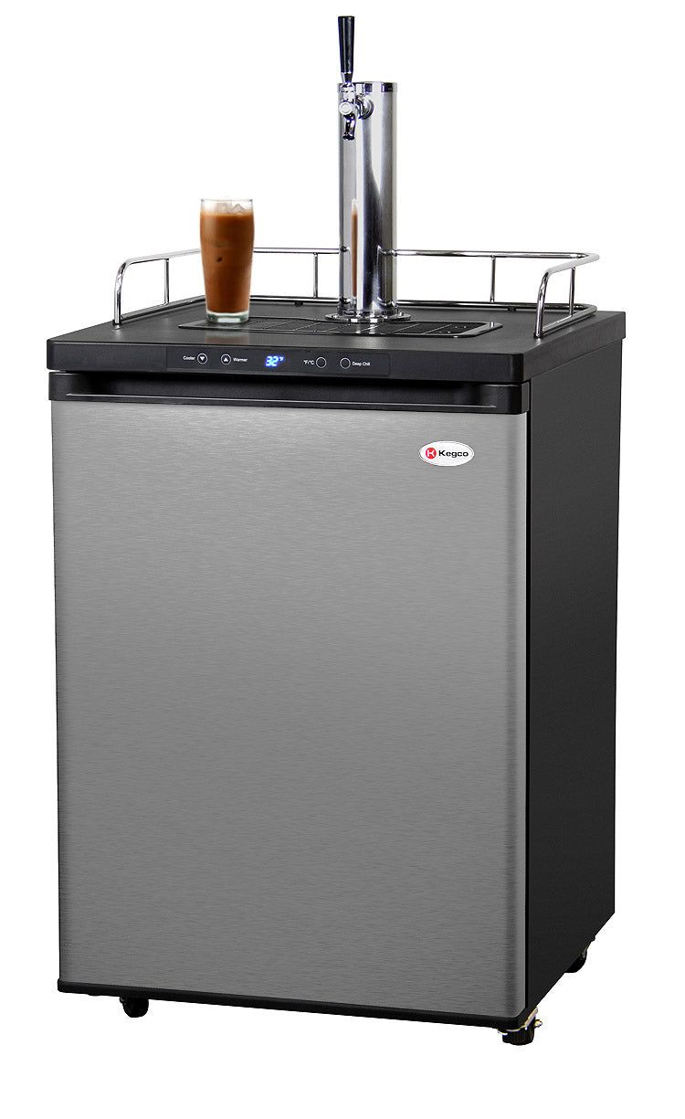 24" Wide Cold Brew Coffee Single Tap Stainless Steel Kegerator