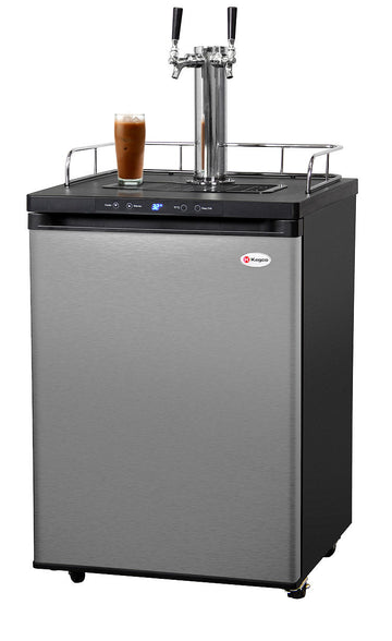 24" Wide Cold Brew Coffee Dual Tap Stainless Steel Digital Kegerator