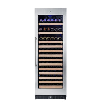 Kings Bottle Tall Large Wine Cooler Refrigerator Drinks Cabinet with Stainless Steel Trim KBU170WX-SS RHH