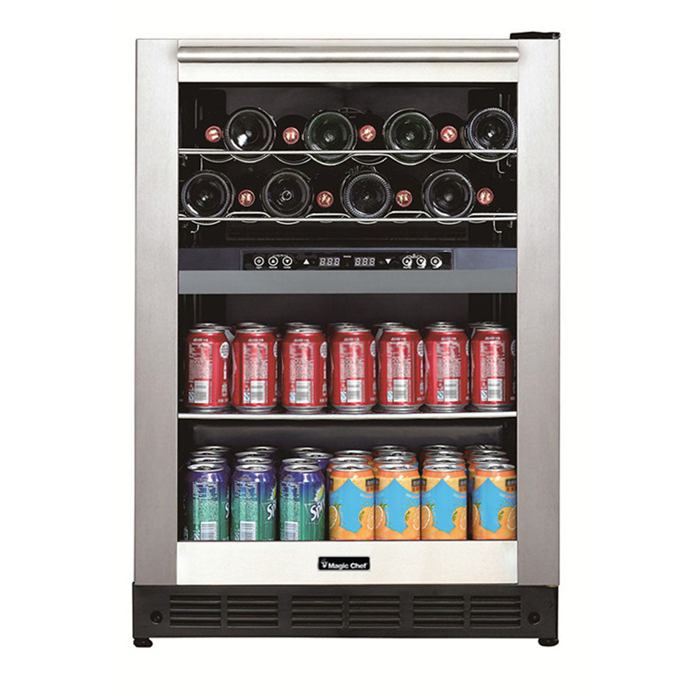 Magic Chef Dual Zone Built-In Wine and Beverage Cooler